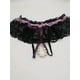 thumbnail image 2 of Tangas de malla con encaje floral, bragas con lazo y entrepierna abierta con perlas artificiales, lencería y ropa interior sexy para mujer, 2 of 5