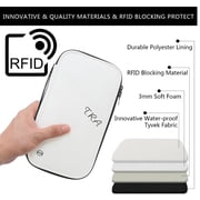 RFID Blocking Passport Holder And Vax Card Holders - White