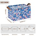thumbnail image 7 of Yayeee Foldable Storage Basket for Shelves with Handles Set of 2 Waterproof Cloth Bins, Blue Daisy, 7 of 7