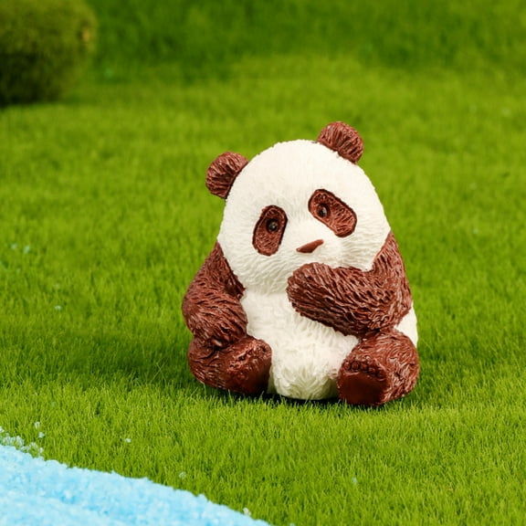 Panda Figurines Resin Landscape Decoration - Miniature Animals Miniature Figurines, Fairy Garden Accessories - Great for Desk Micro Landscape Plant Pots Bonsai Craft Décor