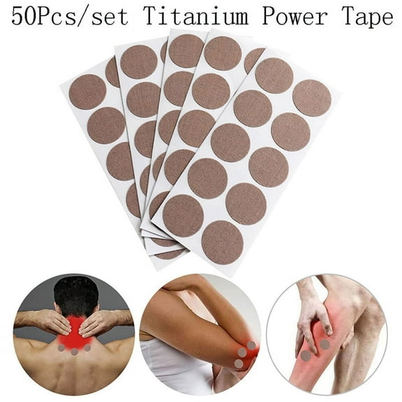 50X Titanium Power Kinesiology Tape Titanium Discs Muscles Pain Cure Elasti T WA
