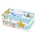 thumbnail image 3 of Wooden Tissue Box,Mediterranean Wooden Tissue Box Wooden Napkin Cover Paper Storage Holder Reliable and Durable, 3 of 9