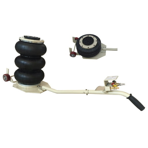 INTBUYING Auto shop 3 Ton Triple Bag Handle Air Jack Jack Lifting Heavy Duty Quick Lift Jack with Extended Handle 6600LBS