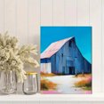 thumbnail image 2 of Rustic Blue Barn Canvas Print Wall Art for Living Room Bedroom Kitchen Farmhouse Office, 2 of 8