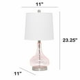 thumbnail image 4 of Lalia Home Rippled Glass Table Lamp with Fabric Shade, 4 of 10