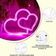 thumbnail image 3 of LINLIN Heart Neon Signs, Led Neon Light Wall Light Battery or USB Powered Light Up for Bar Valentine's Day Party Wedding Kids Room Girls Living Room Decorative lamp, 3 of 5