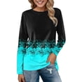 thumbnail image 1 of PENGXIANG Hauts Quotidiens pour Femmes Manches Longues Blouse Confortable à Imprimé Floral Tunique Décontractée Col Pull Chemises, 1 of 4