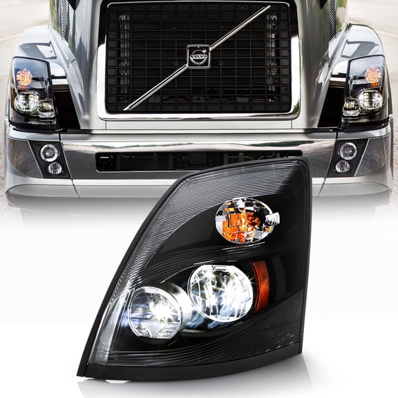 2014-2018 Volvo VNL Black Performance LED Headlight Headlamp Left Driver Side