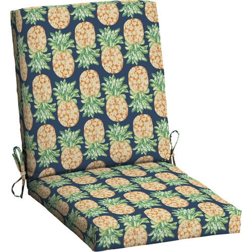 Mainstays Outdoor Patio Dining Chair Cushion, Multiple Patterns