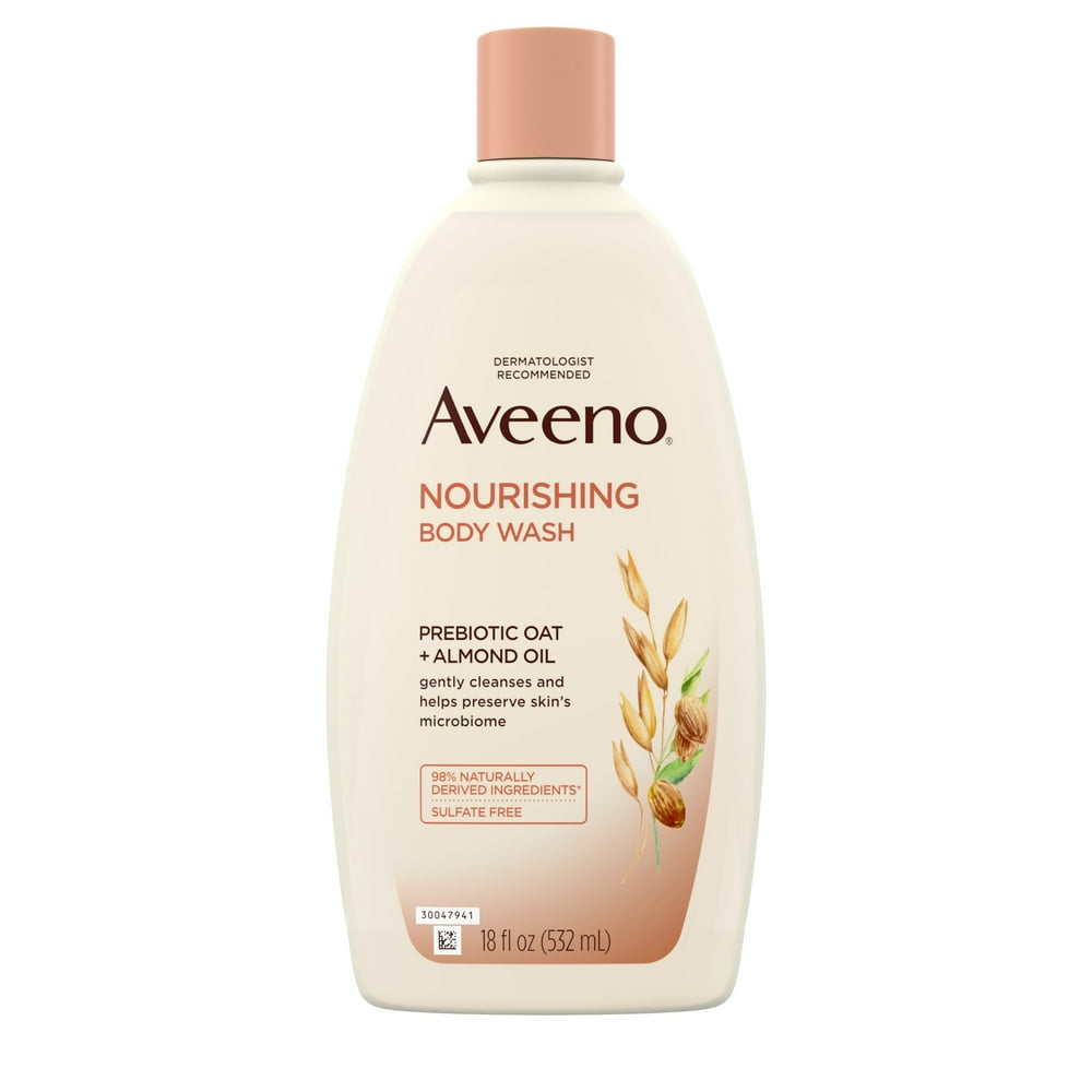 Aveeno Nourishing Body Wash for Sensitive Skin, Almond Oil, 18 fl. Oz.