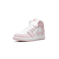 thumbnail image 4 of Jordan PRE SCHOOL Jordan 1 Mid PS "Pink Foam Fire Red White" DQ8424 608 from Stadium Goods, 4 of 8