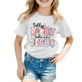 thumbnail image 3 of Bobifish Girls T-Shirts Fun Short Sleeve Crew Neck Easter Tees Festive Graphic Soft Comfortable Kids Casual Graphic Tshirts, 3 of 3