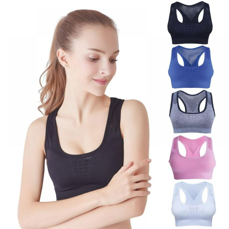 Women Backless Wirefree Sports Bra High Elastic Hollow Out Yoga Bra  High-strength Shockproof Running Fitness Bralettes