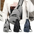 thumbnail image 7 of BVXEEP Crossbody Bag, Shoulder Bag, Strap Bag Crossbody Backpack with USB Hole with Headphone Hole Strap Backpack Hiking Backpack Multipurpose Crossbody Chest Bag, 7 of 7