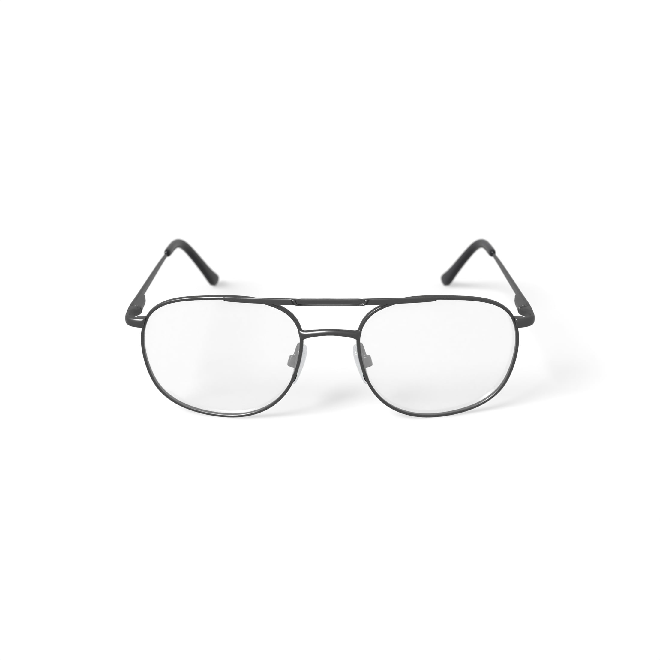 Via Milano Men's Tremont Round Prescription Eyeglasses with Case, Gunmetal