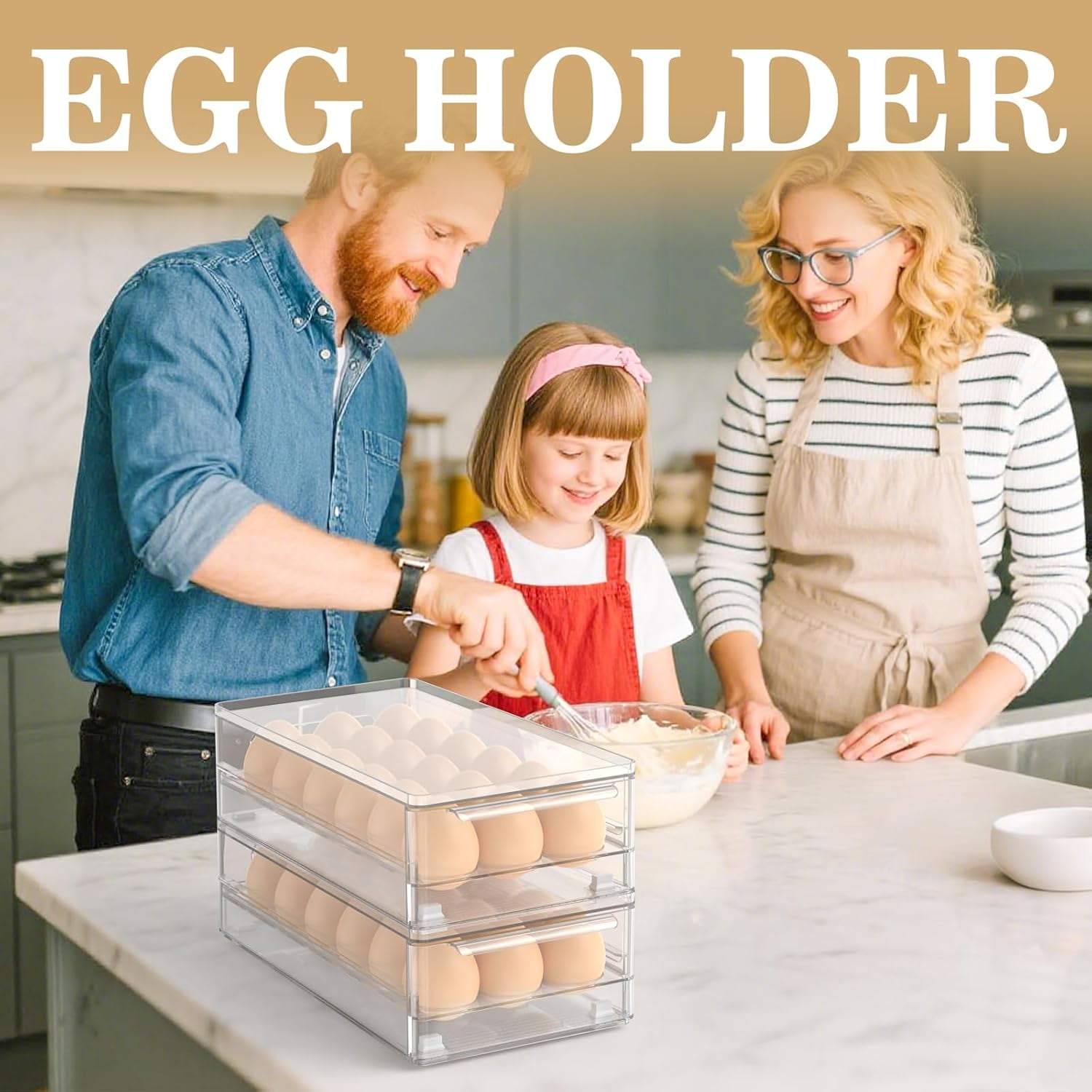 Egg Box Transparent 18 and 36 Pack Storage for Refrigerator Kitchen Storage Size: 13.3 * 4.7 * 3.9 inches (2 pack)
