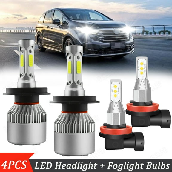 For Honda Ridgeline 2006-2014 Combo LED Headlight High/Low Beam Fog Light Bulbs