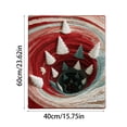 thumbnail image 2 of 3D Illusion Christmas Area Rug Winter Pine Tree Indoor Home Decor 15.75 X 23.6 Inch Crystal Velvet Floor Mat, 2 of 3