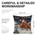 thumbnail image 2 of santa Claus, reindeers, sleighlinen toss pillowcase decoration pillowcase gifting preferred 24x24 inch cushion cover sofa pillowcase sofa bedroom living room car, 2 of 8