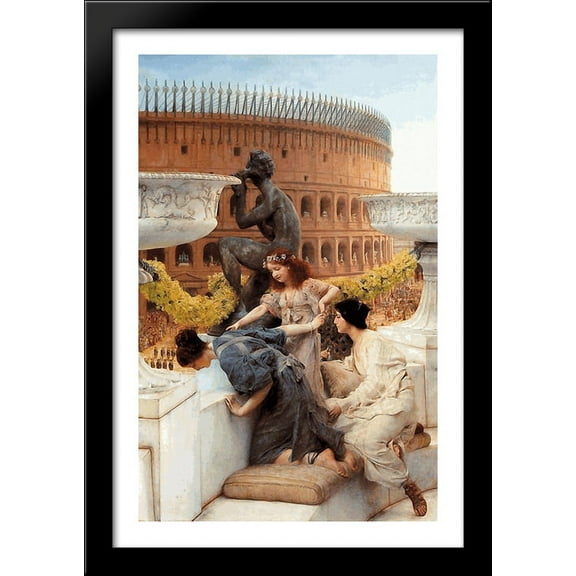 The Colosseum 28x40 Large Black Wood Framed Print Art by Sir Lawrence Alma Tadema