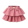 thumbnail image 6 of CHEEREAM Mini Skirt For Kids Flowy High Waisted Bow Tie Ruffle Hem Short Skirts Girls Cute Boho A-Line Layered Beach Skirt, 6 of 9