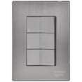 thumbnail image 1 of Apagadores Escalera Fácil Conexión Inoxium3ESilver 1Pza Apagador Escalerax3 125-250VCA 10A 50/60Hz Plateado Acero Inoxid, 1 of 2