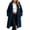 Navy, variant on Women's Fleece Warm Hooded Cardigan,Casual Loose Long Double-sided Velvet Winter Coat with Pockets Home Loungewear