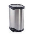 thumbnail image 1 of SimplyKleen Perfecta 1.5-Gallon Oval Stainless Steel Trash Can with Lid, 1 of 1
