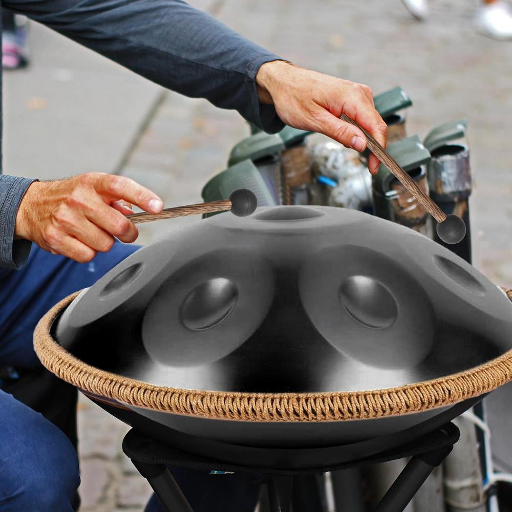 Gonipol Hand Pan Drum Instrument 9 Notes Steel Drum Handpan Instrument for Adults Kids 18-Inch Percussion Drum Instrument with 2 Handpan Mallets for Music Lessons Concerts clean