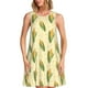 thumbnail image 1 of Fotbe Yellow Corn Vestido de Verano sin Mangas para Mujer – Vestido Midi Línea A, Estilo Camiseta Floral, Vestido Playero Casual y Fluido, 1 of 7