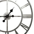 thumbnail image 3 of Kiera Grace Round Jodie Mid-Century Plastic 30" x 30" Wall Clock in Silver, 3 of 4