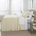 thumbnail image 2 of JML 3 Piece Ruffle Skirt Bedspread Set Queen Size,Gold Polka Dot Coverlet with 30" Drop, 2 of 6