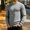 Gray, variant on Textured Pullover Sweaters for Men Long Sleeve Crewneck Knit Tops Casual Checkerboard Pattern Jumper Cozy Warm Fall Winter Fashion Knitwear Street Style Basic Top