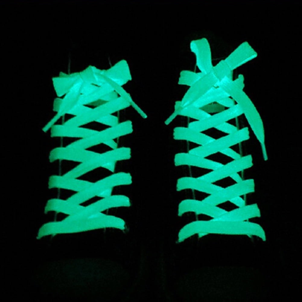1pair Sports Luminous Shoe Laces Glow In The Dark Color Fluorescent Shoelaces 
