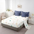 thumbnail image 5 of jejeloiu Xmas Tree Twin Bedding Sets 7-Piece,Christmas Reindeer Bedding Comforter Set,Blue White Snowflake Sheet Sets For Girls,Microfiber Bedroom Decor Reversible, 5 of 8