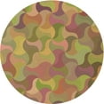 thumbnail image 1 of Ahgly Company Machine Washable Indoor Round Transitional Red Area Rugs, 8' Round, 1 of 7