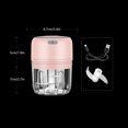 thumbnail image 3 of Picadora de alimentos de 100/250ML, procesador de alimentos potente, licuadoras, carga USB, utensilios de cocina, 3 of 6