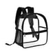 thumbnail image 2 of Mochila transparente impermeable para portátil, mochila escolar, bolso de día, mochila transparente Bolsillo delantero negro., 2 of 9