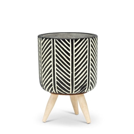Set of 1 Small Herringbone Tripod Planter