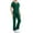 Dark Green #54, variant on WULMLEO Womens Scrub Sets 2 Piece Short Sleeve Medical Scrubs Outfits Soft Comfortable V Neck Fashion Nurse Uniform Tops and Pants Petite Casual Stretch Nursing Workwear Navy M