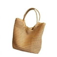 thumbnail image 4 of JUYGO Factory Direct Large Capacity Straw Woven Bag New Simple Single Shoulder Straw Woven Bag Holiday Beach Bag Versatile Women's Bag, 4 of 5
