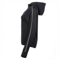 thumbnail image 3 of Tombo Teamsport - Sudadera con capucha running ligera con tapetad oreflectante Unisex (Negro), 3 of 3
