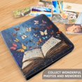 thumbnail image 5 of Leather Cover Photo Album 80 Pockets 4x6 Photos Bookshelf Picture Album Colorful Butterflies Fly on Book, 5 of 9
