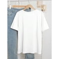 thumbnail image 5 of Women's Round Neck T-Shirt With "Walk Into My Birthday With God's Grace And Mercy" Religious Faith Birthday Theme Glitter Print, 5 of 9