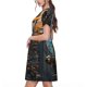 thumbnail image 2 of Easygdp Steampunk Mechanical Butterfly para Vestido Transpirable de Mujer, Vestido Suelto de Manga Corta con Pliegues y Bolsillos para el Verano, 2 of 6