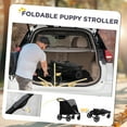 thumbnail image 5 of PawHut One-Click Foldable Dog Stroller for M L Dogs, Pet Stroller, Gray, 5 of 10