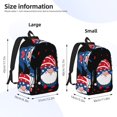 thumbnail image 3 of Picia Gnome Independence Day Printed Canvas Daypack - Stylish and Durable Vintage Compact Backpack - Class, Work, Travel, or Laptop Bookbag,Organized Compartments-Small, 3 of 6