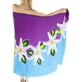 thumbnail image 4 of HAPPY BAY Women's Summer Beachwear Sarong Swim Cover up Bikini Wrap Skirt Bathing suit Swimwear Swimsuit Beach Wraps Coverups for Women One Size Purple, Floral, 4 of 5
