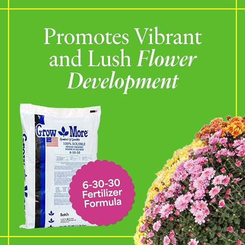 Grow More 100% Soluble Fertilizer Concentrate - 25lbs of 6-30-30 High Phosphorus and Potassium Fertilizer - Low Nitrogen Root and Bloom Food for Flowering Plants
