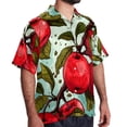 thumbnail image 2 of Fruit Men's Short Sleeve Poplin Shirts, Casual Printed Button Down Tops for Summer Beach, Unisex with Spread Collar, 2 of 6